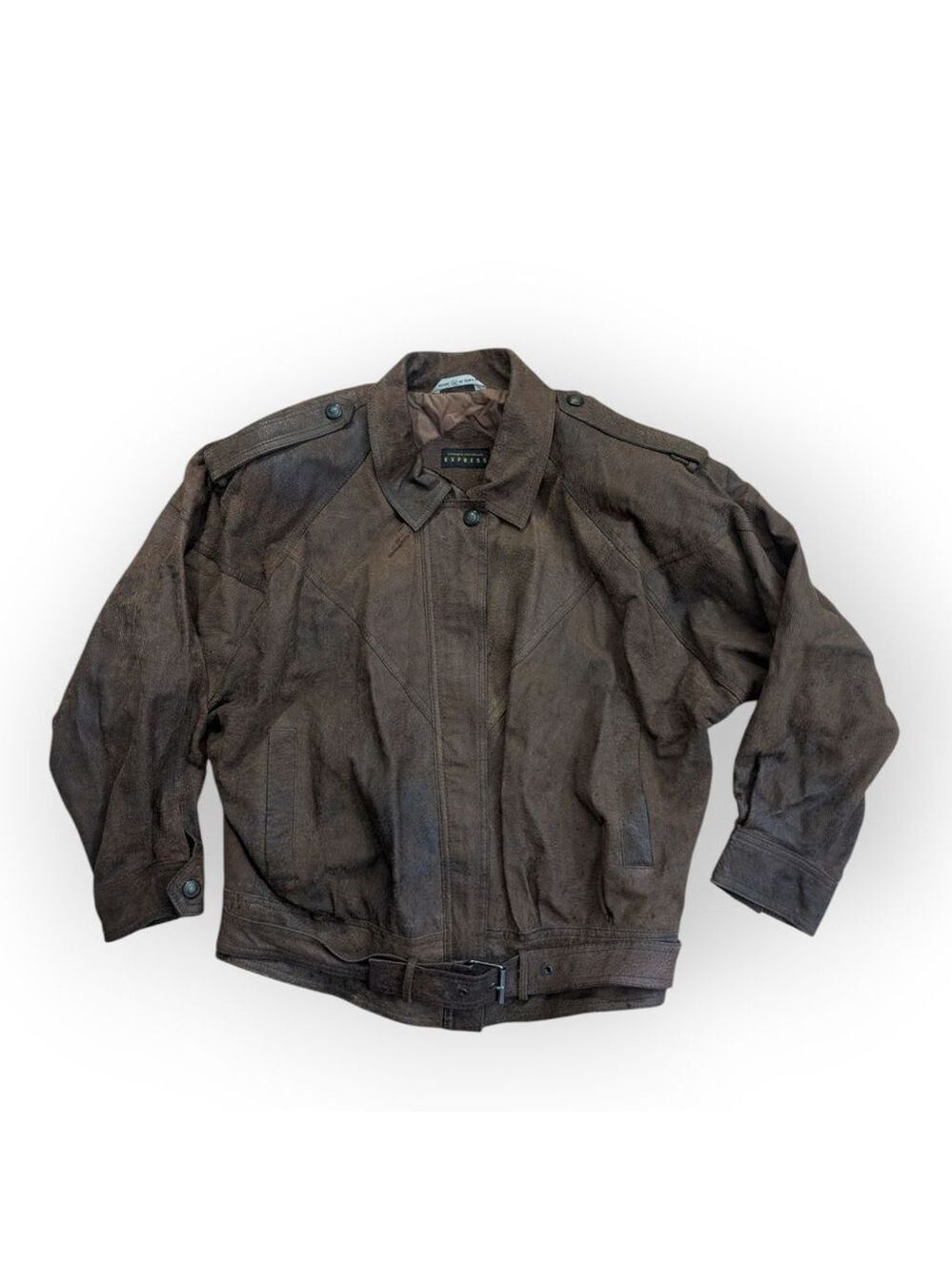 Compagnie Internationale Express Brown Leather Jacket Medium